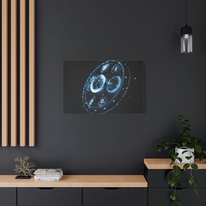 Galactic Matte Canvas Art, Astronomy Wall Decor, Modern Space Print, Home Office Artwork, Celestial Gift Idea