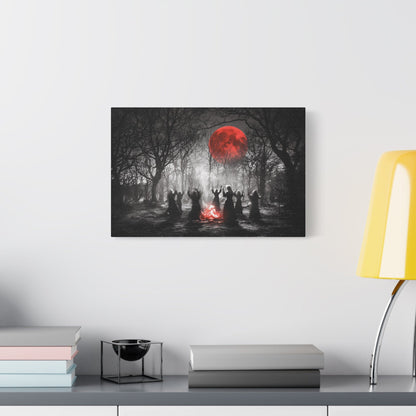 Eerie Witchcraft Wall Art, Dark Aesthetic Poster, Halloween Decor, Gothic Home Design, Spooky Canvas Wall Hanging