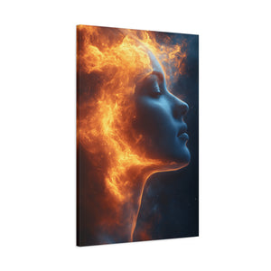 Stretched Canvas Art Print, Abstract Portrait Wall Décor, Bohemian Home Décor, Unique Gift