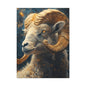 Ram Portrait Matte Canvas Wall Art, Animal Decor for Home, Rustic Wall Decor, Gift for Animal Lovers, Unique Birthday Gift