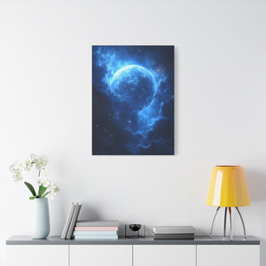 Stellar Canvas Art Print, Galaxy Wall Décor, Celestial Home Decoration, Starry Night Artwork, Cosmic Blue Decor
