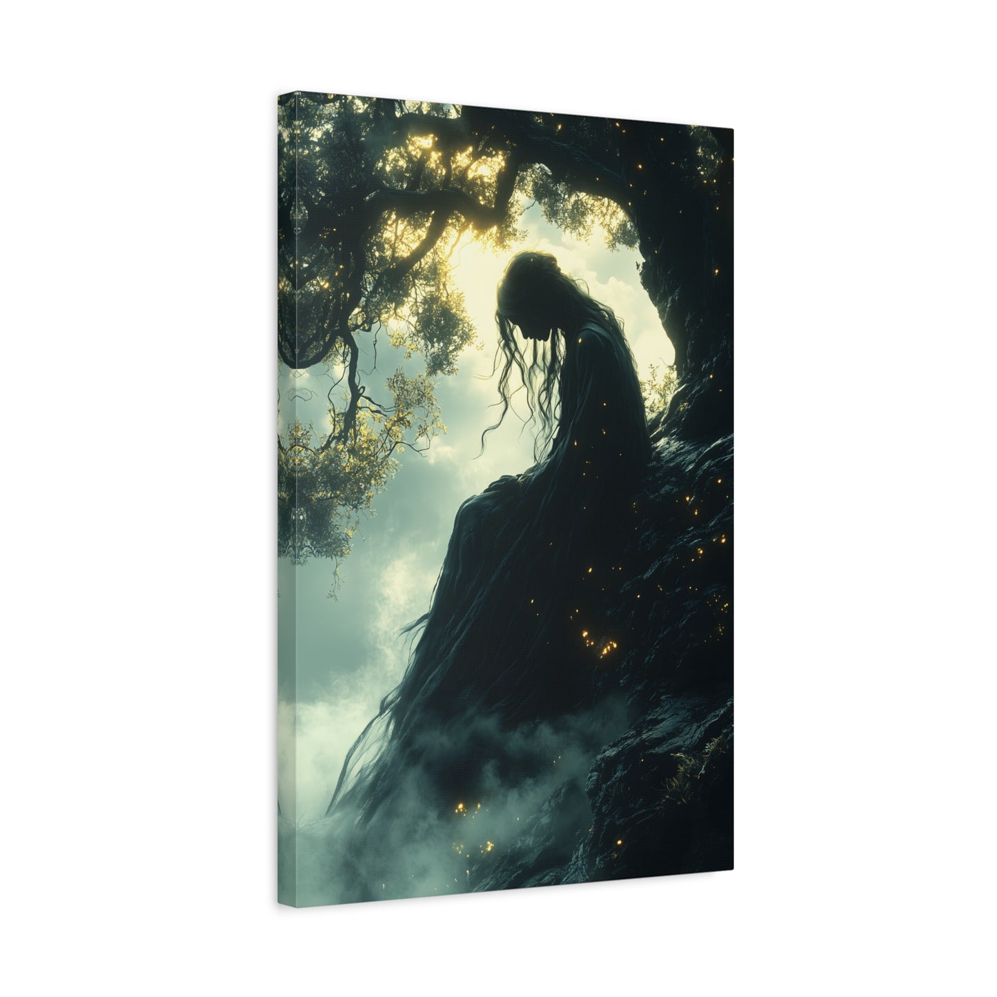 Mystical Forest Canvas Art, Dreamy Home Decor, Bohemian Wall Art, Enchanted Forest Print, Ethereal Nature Artwork, Gift for Nature Lovers