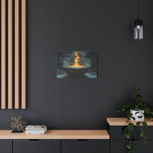 Mystical Fire Canvas Art, Home Décor, Aura Wall Art, Gift for Nature Lovers
