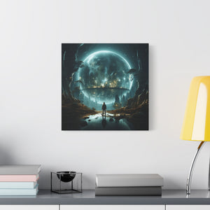 Cosmic Landscape Wall Art, Sci-Fi Home Decor, Canvas Print, Space Inspired Art, Gift for Astronomers, Futuristic Art