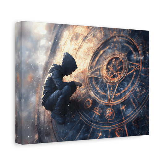 Canvas Print Astrology Clock