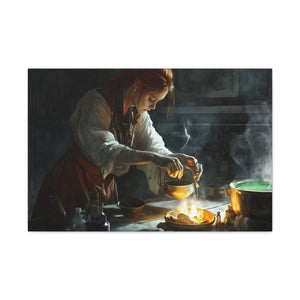 Magical Kitchen Canvas Wall Art, Fantasy Home Decor, Spellbinding Artwork, Witchy Gift, Kitchen Wall Decor, Cozy Vibes