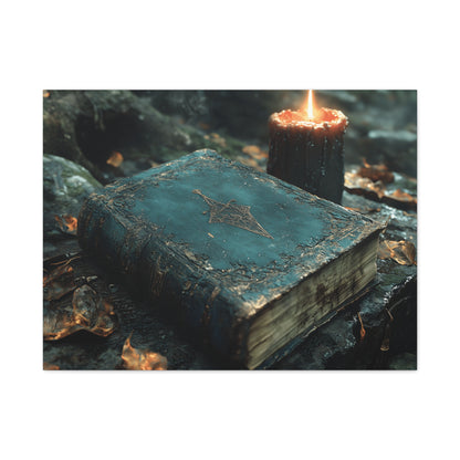 Mystical Canvas Art Print, Wall Decor for Wizardry Lovers, Fantasy Room Decoration, Gift for Bookworm, Gothic Home Accent