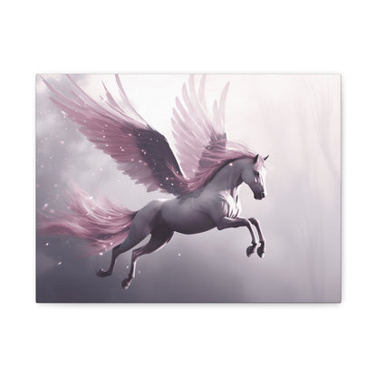 Fantasy Winged Horse Canvas Wall Art, Magical Home Décor, Gift for Horse Lovers, Fairy Tale Art, Dreamy Artwork