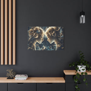 Celestial Gemini Canvas Print, Cosmic Art, Home Decor, Gift for Her, Astrology Wall Art, Unique Artwork, Gallery Wall