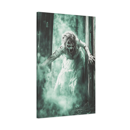 Haunting Matte Canvas Print, Wall Art for Halloween, Scary Decor, Spooky Home Decoration, Horror Lovers Gift, Creepy Artwork