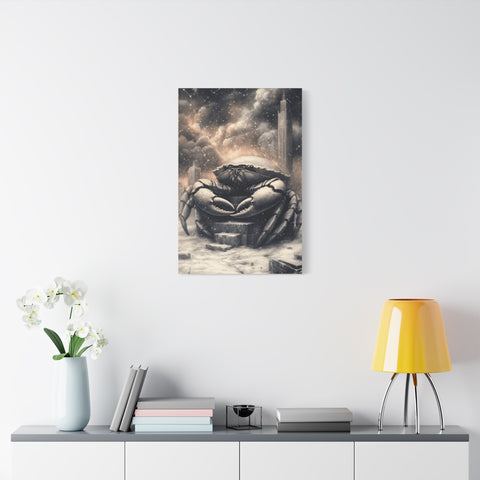 Intricate Crab Art Canvas Print, Coastal Decor, Ocean Lover Gift, Modern Wall Art, Nautical Home Accent
