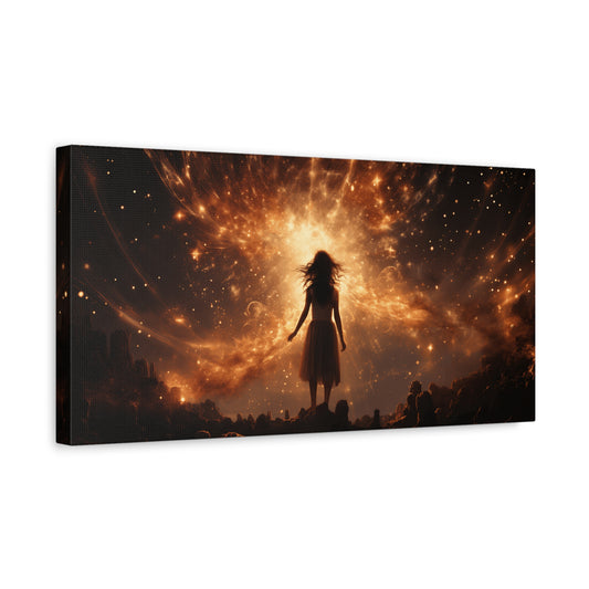 Cosmic Dreams Canvas Wall Art, High-Quality Matte Print, Celestial Decor, Cosmic Art, Gift for Space Lovers, Home Decor