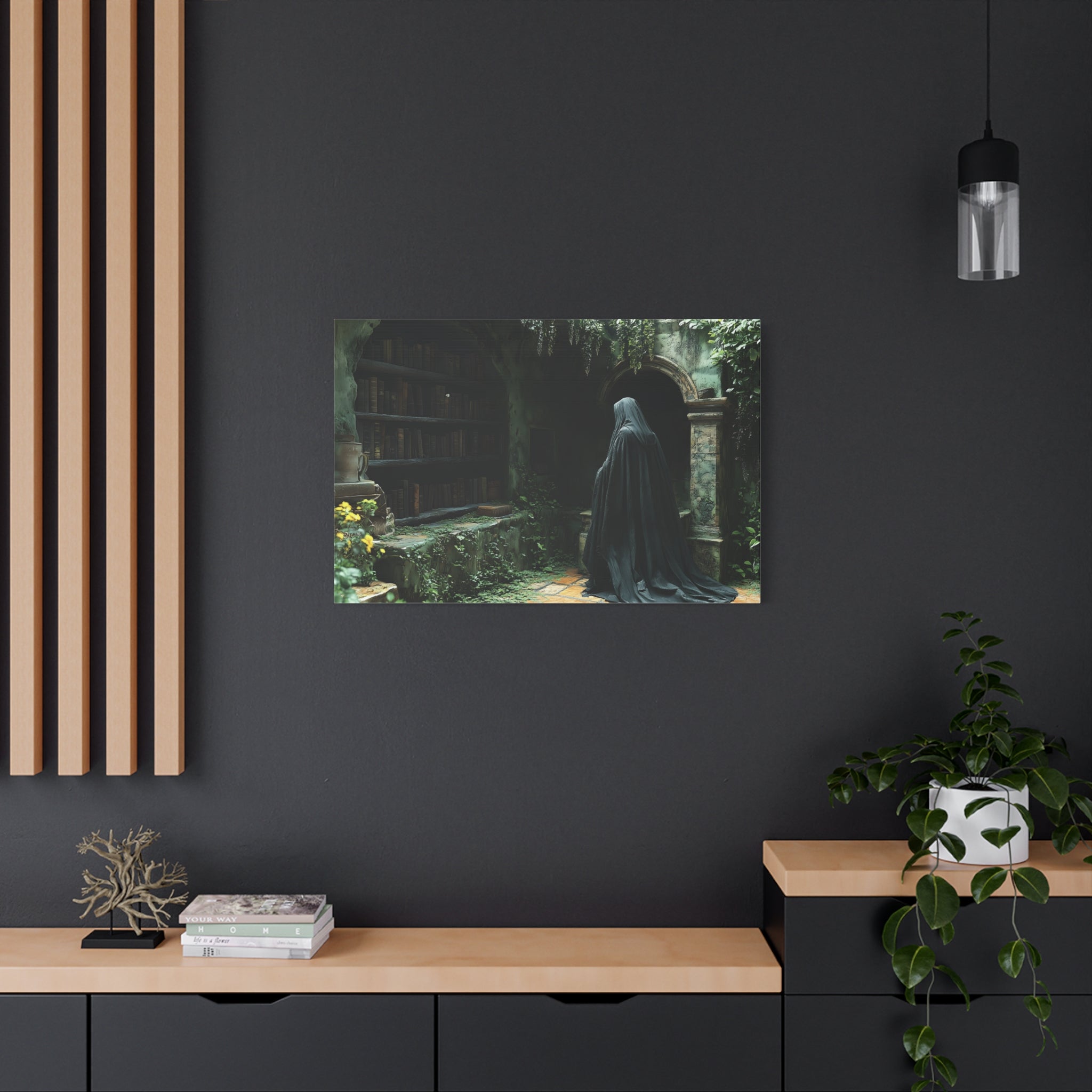Mystical Canvas Wall Art, Enchanted Decor for Home, Dark Aesthetic Artwork, Gothic Wall Hanging, Unique Gift Idea