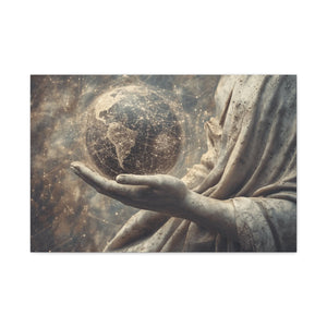 Earth in Hand - Matte Canvas Wall Art for Home Décor, Inspirational Artwork for Living Room
