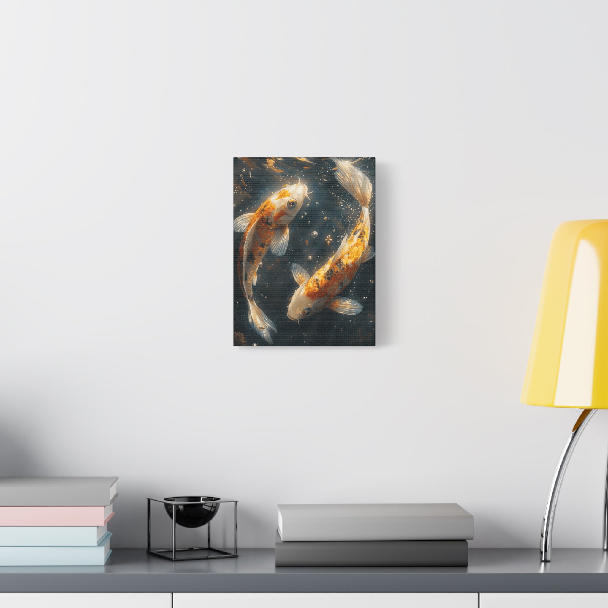 Serene Koi Canvas Print, Aquatic Art, Home Decor, Meditation Gift, Nature Wall Art, Zen Decor, Fish Artwork
