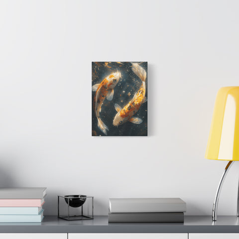 Serene Koi Canvas Print, Aquatic Art, Home Decor, Meditation Gift, Nature Wall Art, Zen Decor, Fish Artwork