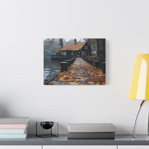Autumn Landscape Canvas Print, Cozy Home Wall Art, Fall Decor, Nature Photography, Gift for Homeowners, Seasonal Decor
