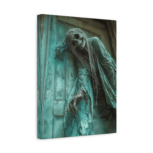 Eerie Ghost Wall Art Canvas, Perfect for Halloween Decor, Creepy Artwork for Home, Macabre Gift Idea, Spooky Room Accent
