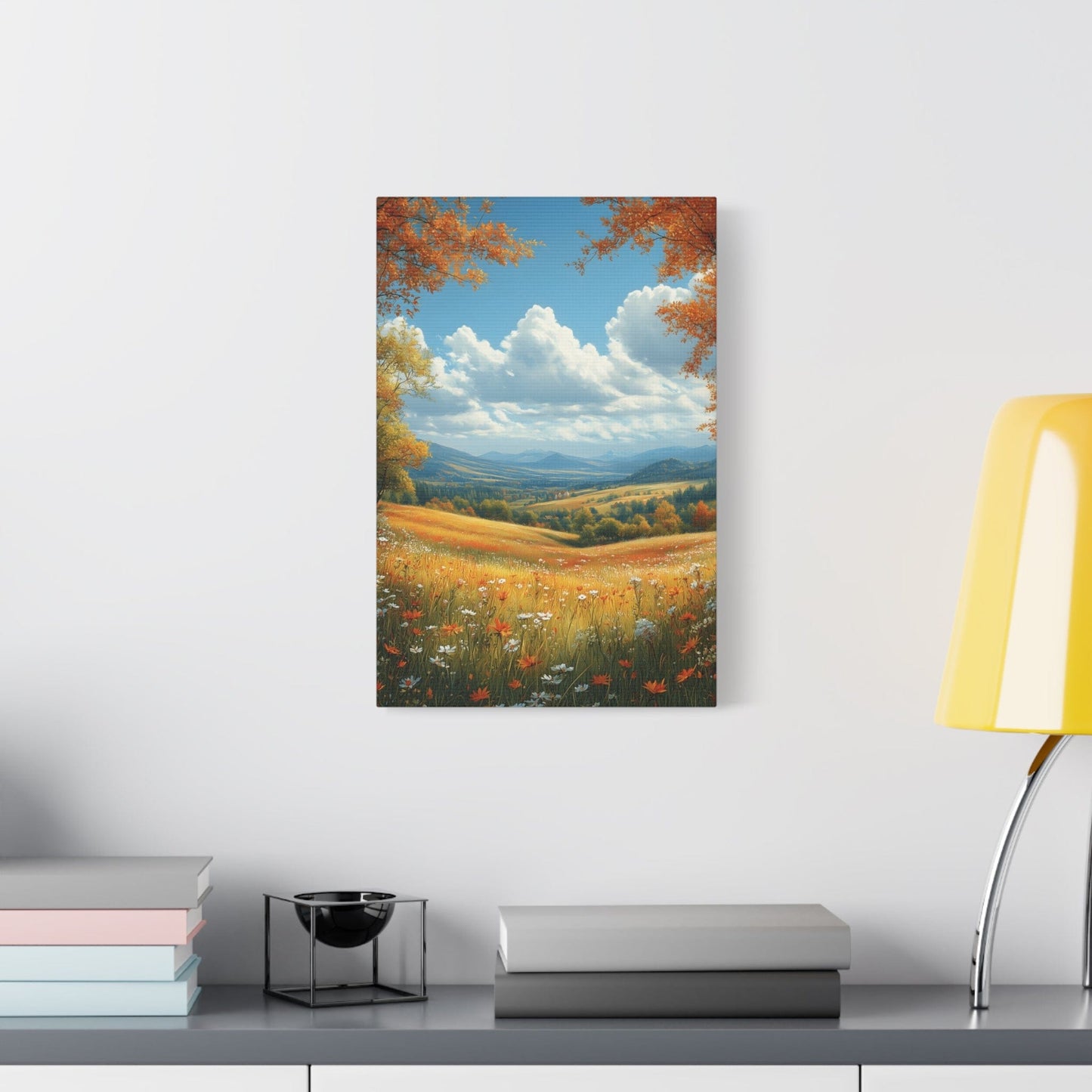 Autumn Landscape Canvas, Wall Art for Home Decor, Nature Lover's Gift, Seasonal Decoration, Cozy Living Room Art