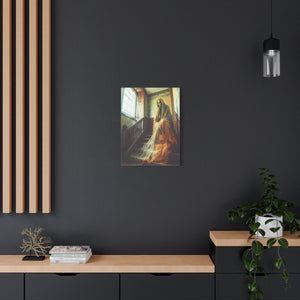 Haunting Ghost Canvas Art, Spooky Home Decor, Halloween Wall Art, Gothic Decoration, Creepy Haunted Print