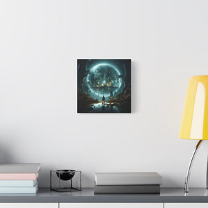 Cosmic Landscape Wall Art, Sci-Fi Home Decor, Canvas Print, Space Inspired Art, Gift for Astronomers, Futuristic Art