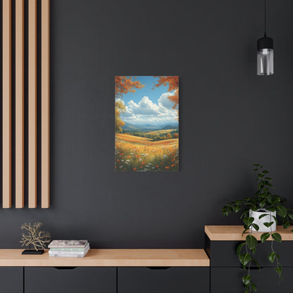 Autumn Landscape Canvas, Wall Art for Home Decor, Nature Lover's Gift, Seasonal Decoration, Cozy Living Room Art