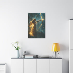 Celestial Archer Canvas Art Print, Dreamy Home Decor for Art Lovers, Gift for Her, Modern Wall Art, Bohemian Room Decor