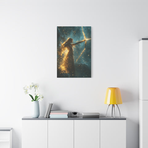 Celestial Archer Canvas Art Print, Dreamy Home Decor for Art Lovers, Gift for Her, Modern Wall Art, Bohemian Room Decor