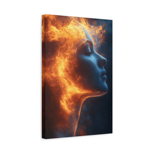 Stretched Canvas Art Print, Abstract Portrait Wall Décor, Bohemian Home Décor, Unique Gift