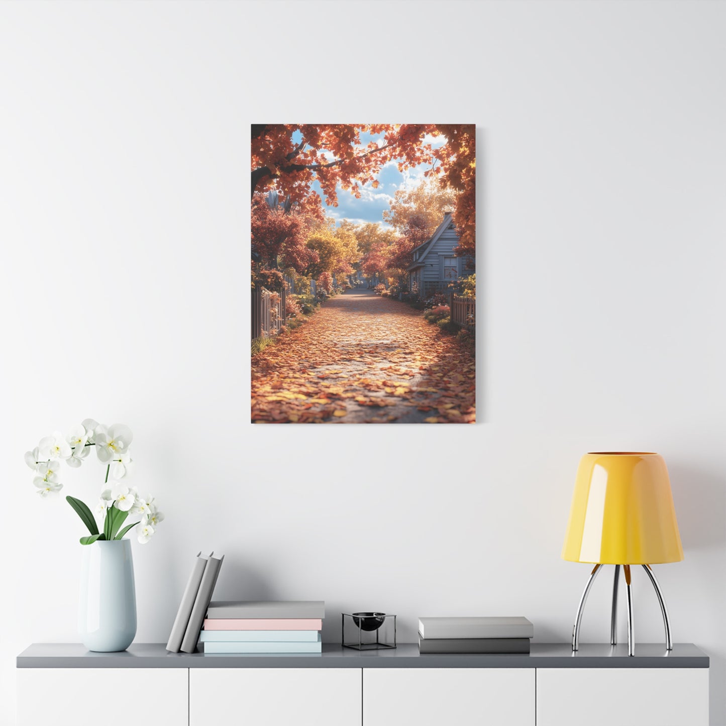 Autumn Landscape Canvas Wall Art Print, Fall Decor, Home Decoration, Nature Artwork, Seasonal Gift, Cozy Vibes, Rustic Wall Decor