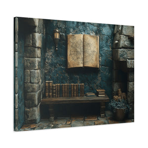 Fantasy Book Nook Wall Art, Cozy Home Decor, Literary Gifts, Reading Corner Artwork, Book Lovers Decor, Magical Canvas Print