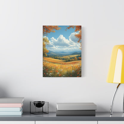 Autumn Landscape Canvas, Wall Art for Home Decor, Nature Lover's Gift, Seasonal Decoration, Cozy Living Room Art