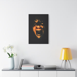 Screaming Face Art Print Canvas, Horror Wall Decor, Macabre Home Accent, Gothic Room Art, Unique Gift Idea