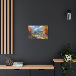 Nature-Inspired Stretched Canvas Art, Scenic Autumn Landscape Wall Decor, Home Decoration, Gift for Nature Lovers, Nostalgic Art