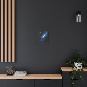 Cosmic Blue Matte Canvas Art Print, Astral Galaxy Wall Decor, Home Office Artwork, Celestial Gift, Space Lover Decor