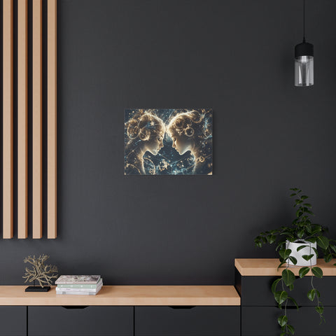 Celestial Gemini Canvas Print, Cosmic Art, Home Decor, Gift for Her, Astrology Wall Art, Unique Artwork, Gallery Wall