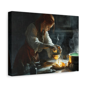 Magical Kitchen Canvas Wall Art, Fantasy Home Decor, Spellbinding Artwork, Witchy Gift, Kitchen Wall Decor, Cozy Vibes