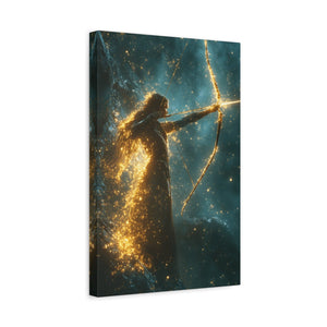 Celestial Archer Canvas Art Print, Dreamy Home Decor for Art Lovers, Gift for Her, Modern Wall Art, Bohemian Room Decor