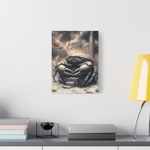 Intricate Crab Art Canvas Print, Coastal Decor, Ocean Lover Gift, Modern Wall Art, Nautical Home Accent
