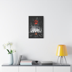 Mystical Campfire Canvas Print, Art Decor for Witchcraft, Halloween Nights, Boho Style, Unique Home Decoration, Gift for Spiritual Seekers