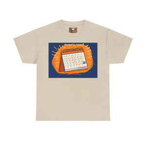 Periodic Table Calendar Tee — Humorous Science Pun T-Shirt