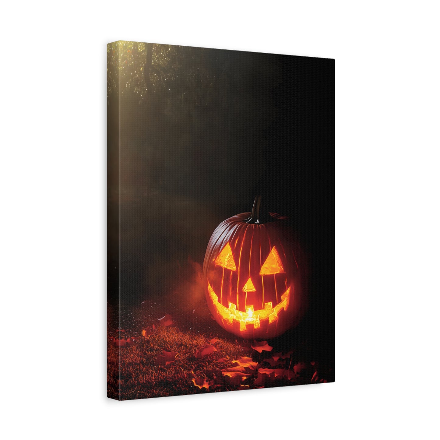 Halloween Pumpkin Canvas Art Print, Spooky Wall Decor, Fall Home Decoration, Halloween Party Decoration, Pumpkin Artwork