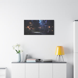 Ethereal Mystic Village Canvas Print, Perfect Wall Art for Fantasy Lovers, Home Décor, Gift Idea for Special Occasions, Magical Scene