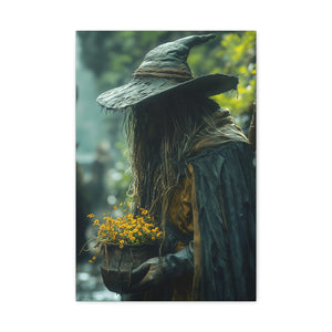 Mystical Canvas Art Print, Wall Decor, Nature Lover Gift, Autumn Decor, Wizard Painting, Fantasy Artwork