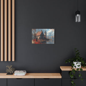 Rustic Art Canvas, Wall Decor, Home Decoration, Cozy Living Room, Nature Scene, Ideal for Holidays