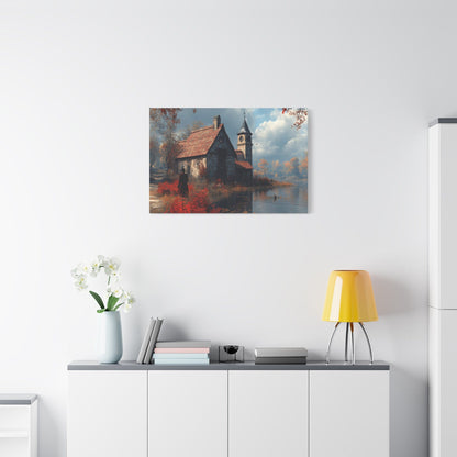 Rustic Art Canvas, Wall Decor, Home Decoration, Cozy Living Room, Nature Scene, Ideal for Holidays