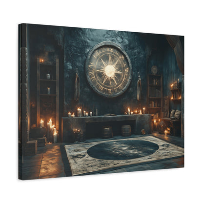 Mystical Matte Canvas Wall Art, Gothic Home Decor, Spiritual Room Decoration, Witchy Aesthetic, Bohemian Wall Hanging