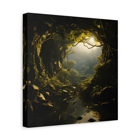 Nature Retreat Wall Art, Forest Canvas Decor, Home Decoration, Tranquil Landscape, Meditation Print, Gift for Nature Lovers