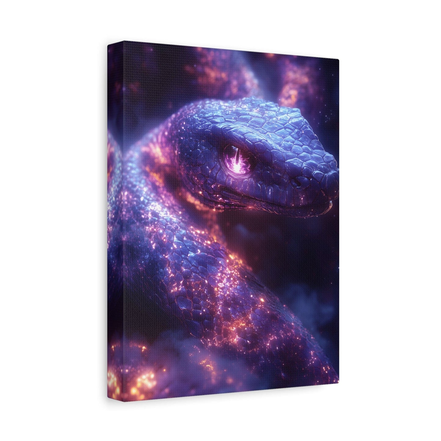 Cosmic Creature Canvas Art, Wall Decor, Home Gallery, Unique Gift, Space-Inspired Art, Mystic Snake Print