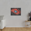 Space Crimson Nebula Glow Print, Stellar Wall Art, Celestial Poster, Galaxy Décor, Astronomical Art